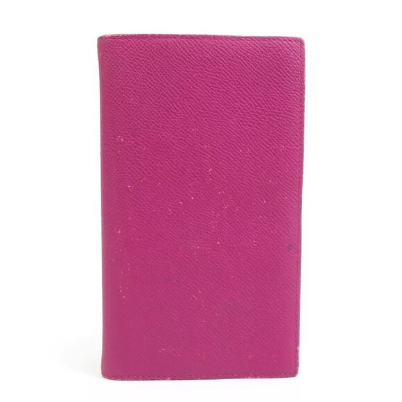 Auth HERMES Agenda/Note Cover Purple Leather - - Picture 1 of 10